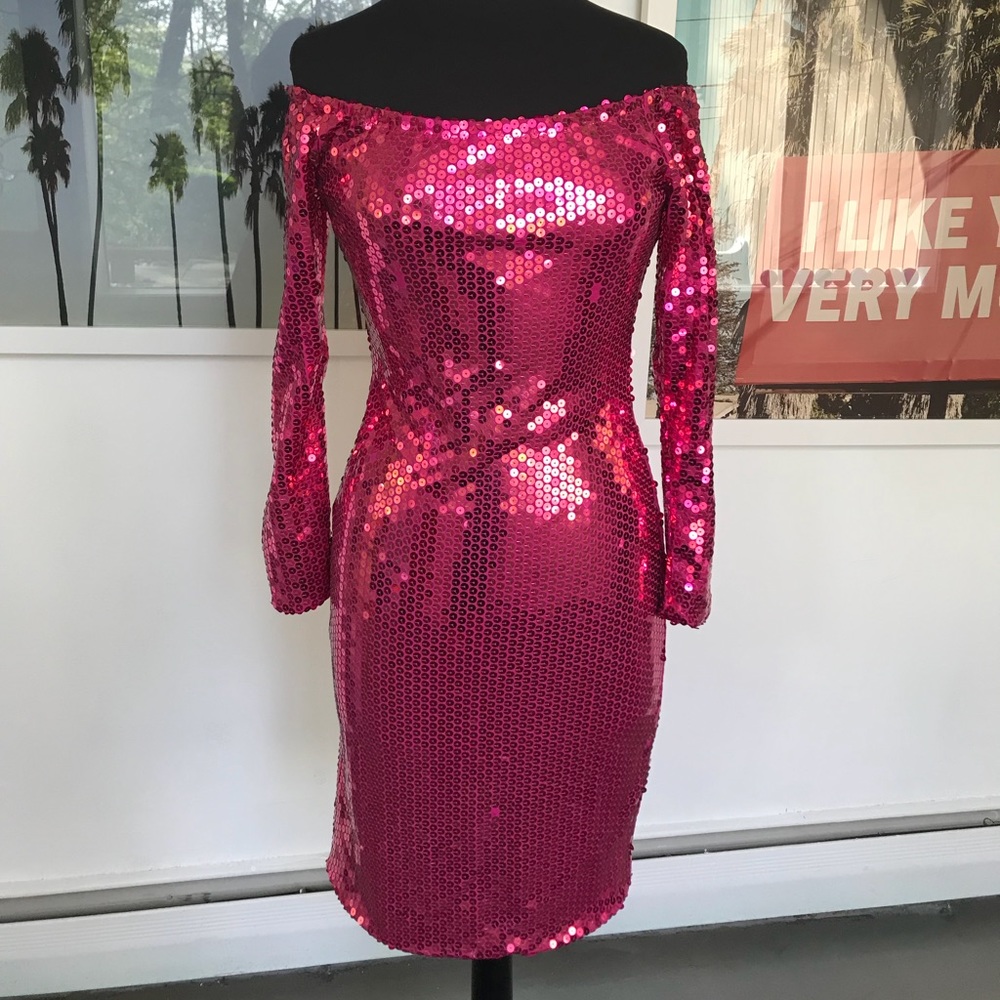 80s Barbie Pink Long Sleeve Dress Sz 4